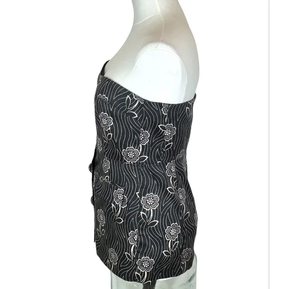 Nwt tuckernuck Black Floral Marnie Top midnight  posy xl - Picture 3 of 3